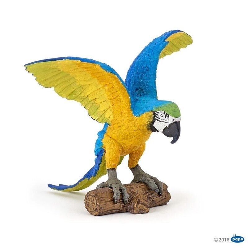 Figurina papo-papagal ara albastru
