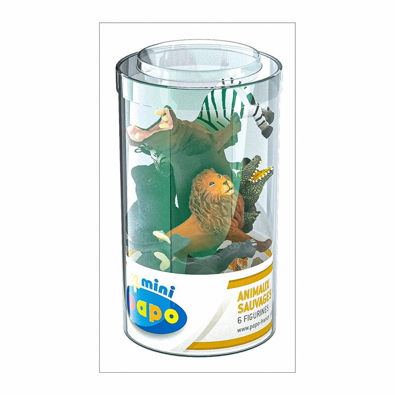Papo - PAPO FIGURINA SET 6 MINI ANIMALE SALBATICE