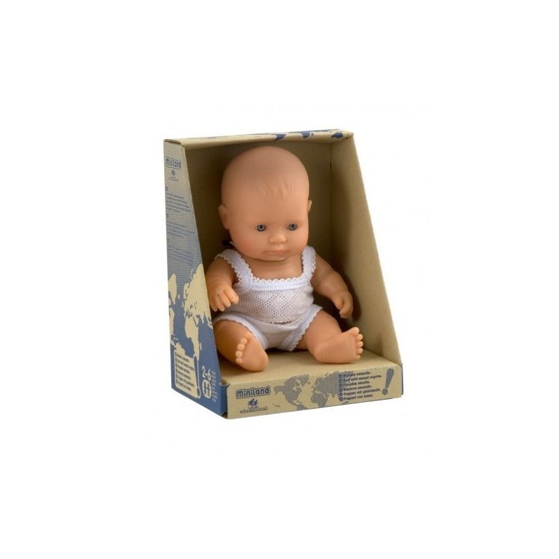 Miniland - Papusa Baby european baiat 21cm