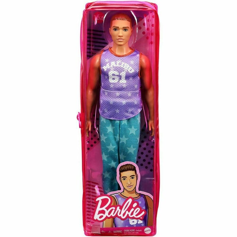 Mattel - papusa barbie fashonista, cu maieu malibu, violet