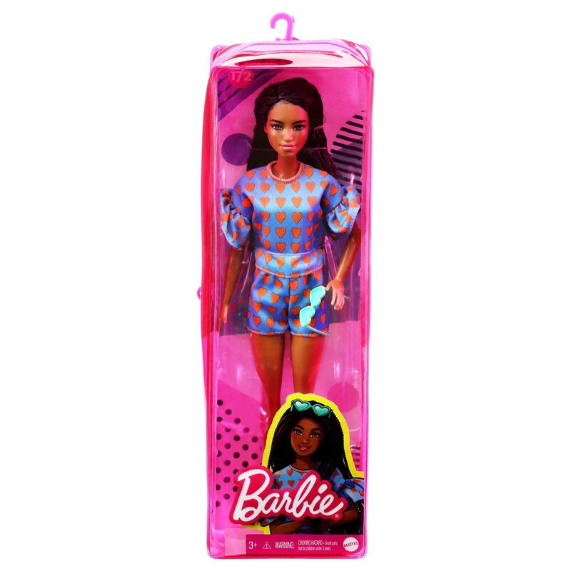 Mattel - papusa barbie, satena, cu codite impletite, cu tinuta casual