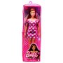 Mattel - Papusa Barbie,  Satena, Cu rochie roz cu buline - 1