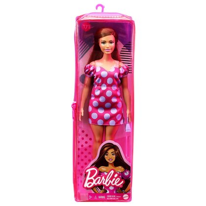 Mattel - Papusa Barbie,  Satena, Cu rochie roz cu buline