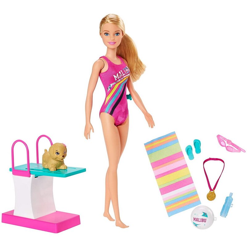 Mattel - Papusa Barbie Inotatoare, Multicolor