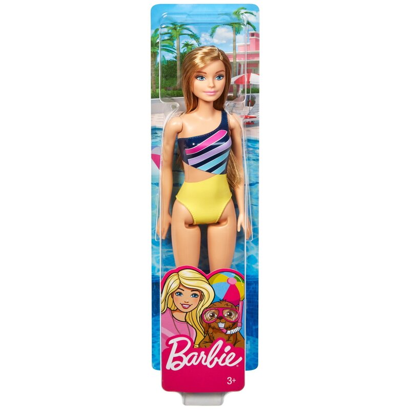 Mattel - papusa barbie satena cu costum de baie multicolor