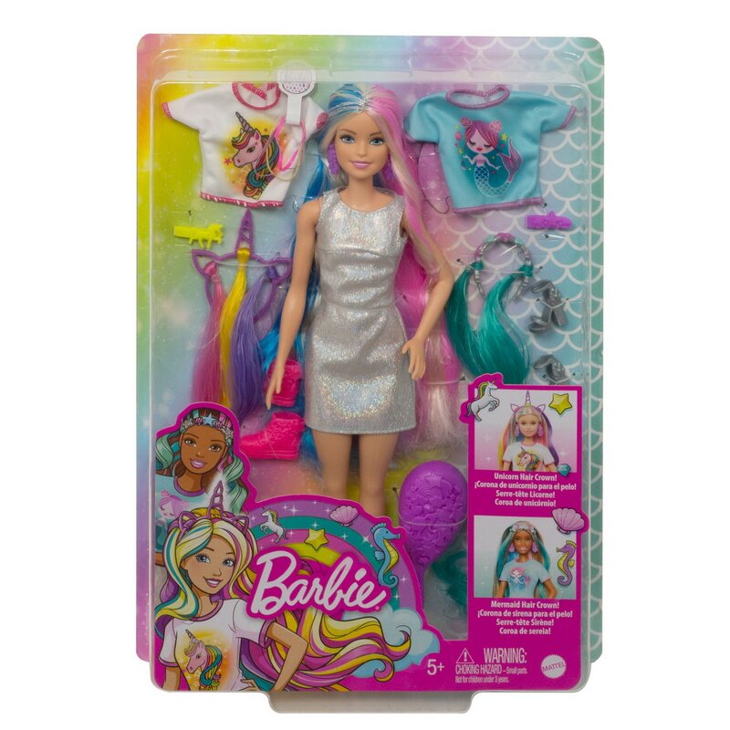 Mattel - papusa barbie set de joaca parul stralucitor