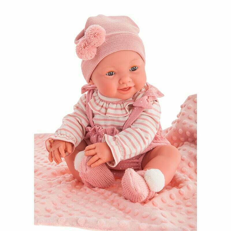 Antonio juan - papusa fetita, bebelus nou nascut mia face pipi, 42 cm,