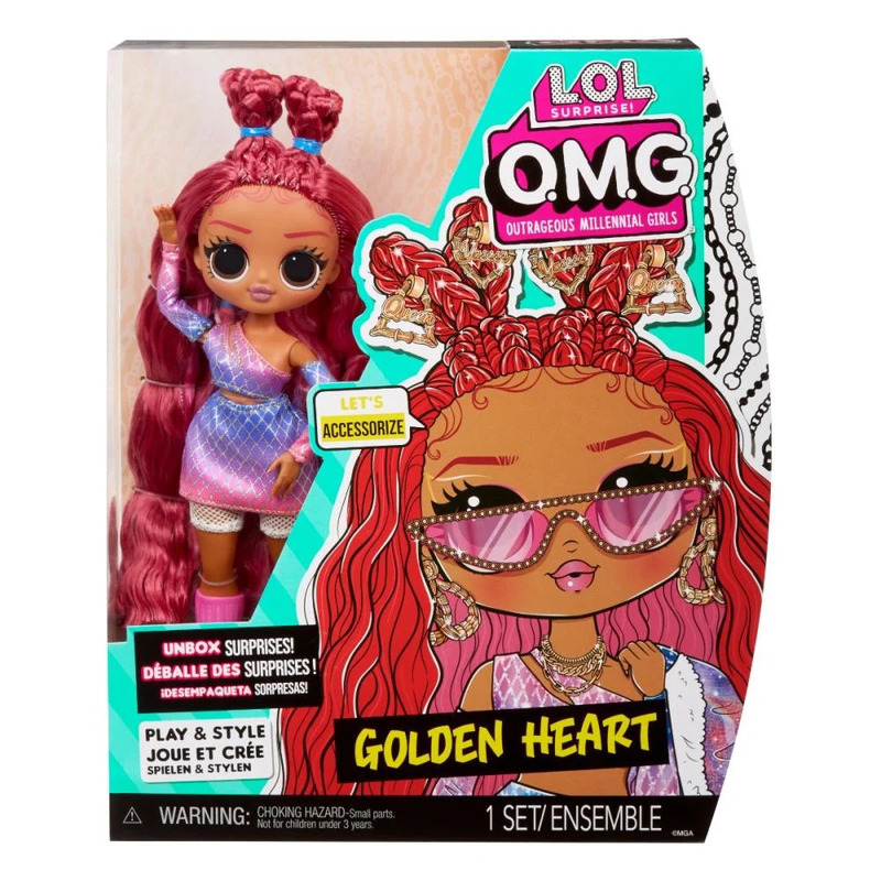Papusa lol surprise omg core, seria 7, golden heart