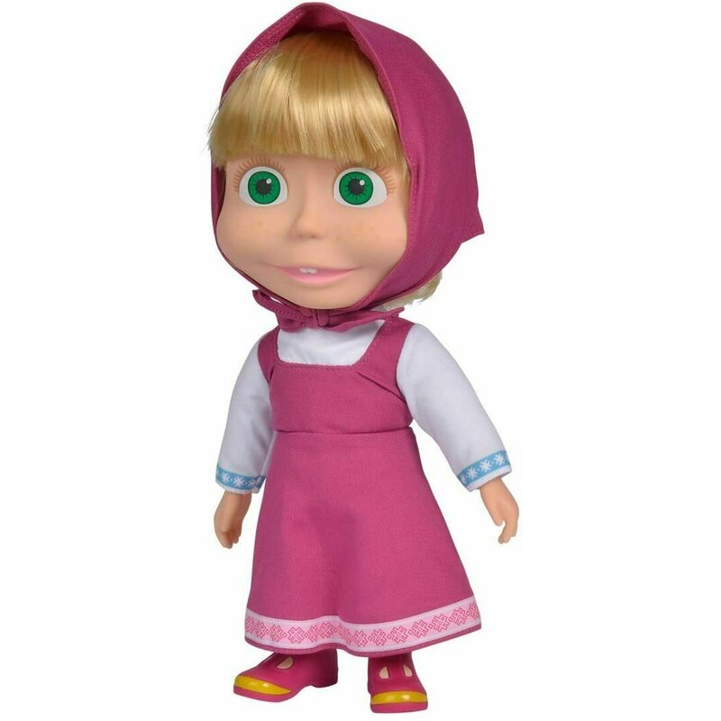 Simba - papusa masha , masha and the bear , 30 cm, ne miscam si cantam, multicolor
