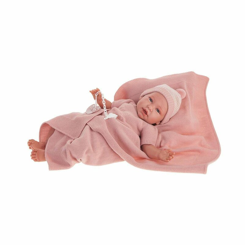 Antonio juan - papusa reborn daniela toquilla cu accesorii roz, 52 cm,