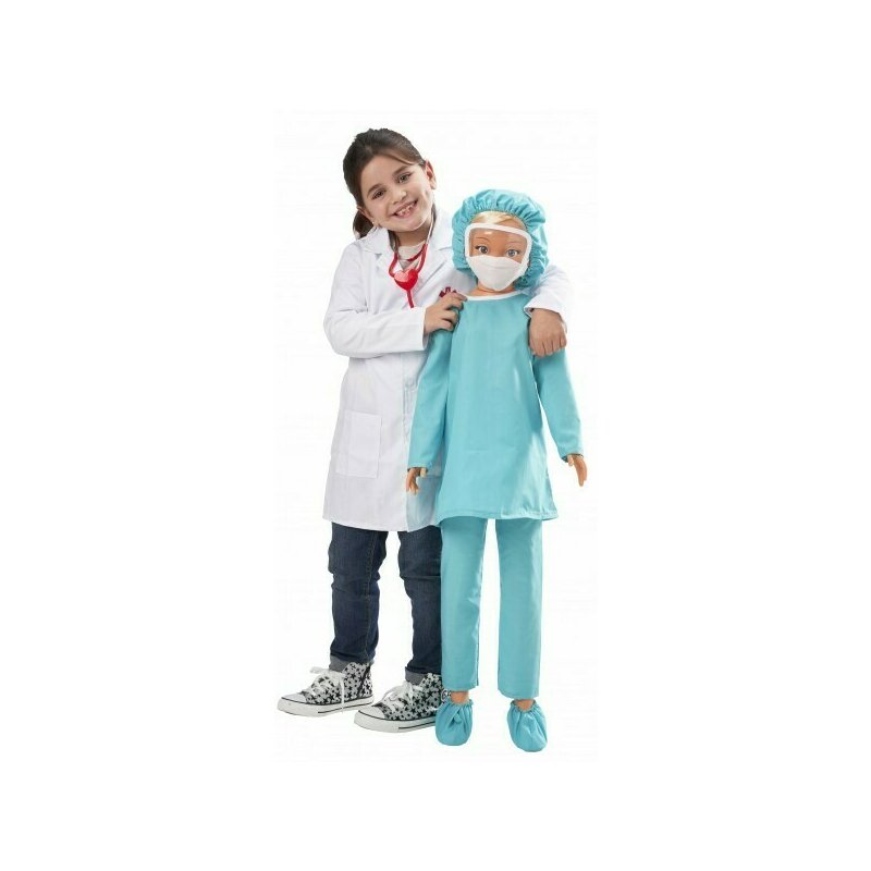 Falca - papusa rosaura 105 cm doctor cu 2 costume de schimb