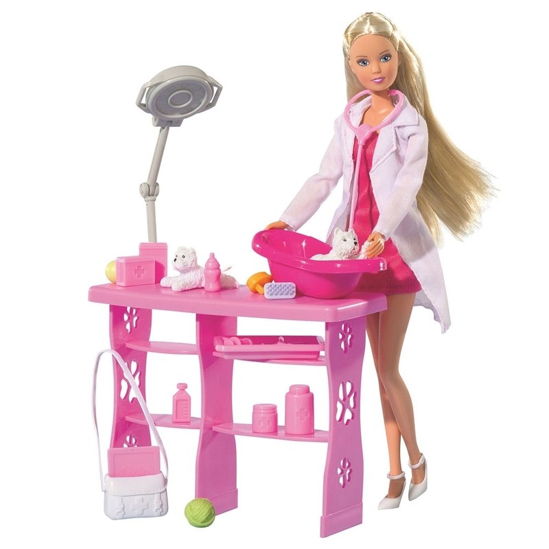 Simba - papusa steffi love animal doctor 29 cm cu accesorii