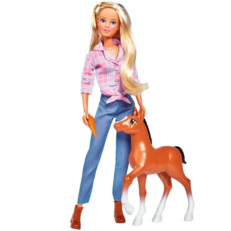Simba - papusa steffi love little horse, cu accesorii, cu figurina, 29 cm