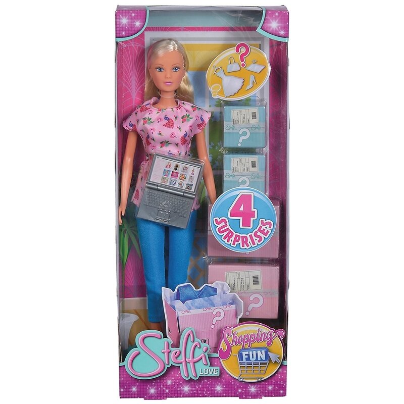 Simba - papusa steffi love shooping fun cu accesorii