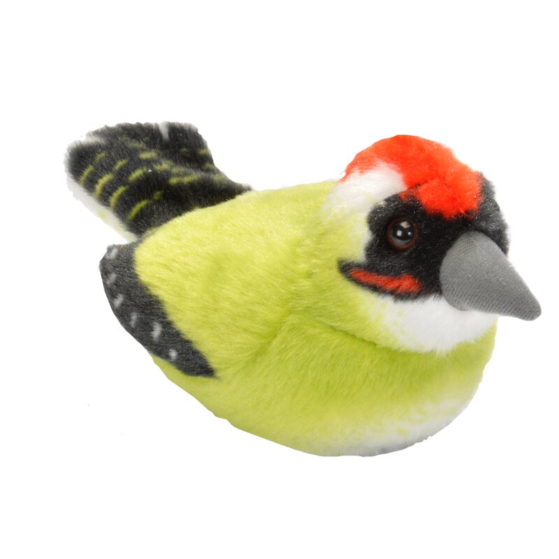 Wild republic - jucarie din plus interactiva ciocanitoare verde - green woodpecker , cu sunet