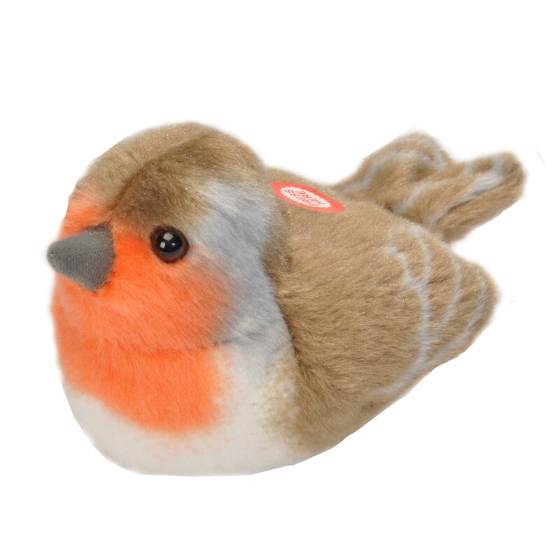 Wild republic - jucarie din plus interactiva macaleandru - european robin , cu sunet