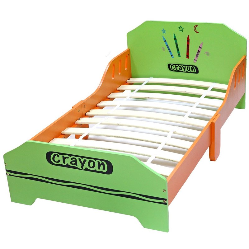 Style - Pat cu cadru din lemn Green Crayon