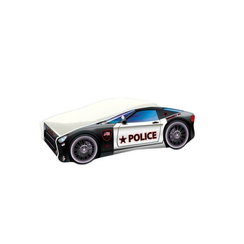Mykids - pat tineret race car 03 police , 140x70 cm