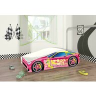 MyKids - Pat tineret Race Car 08 Pink , 140x70 cm