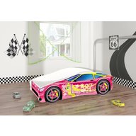 MyKids - Pat tineret Race Car 08 Pink , 160x80 cm