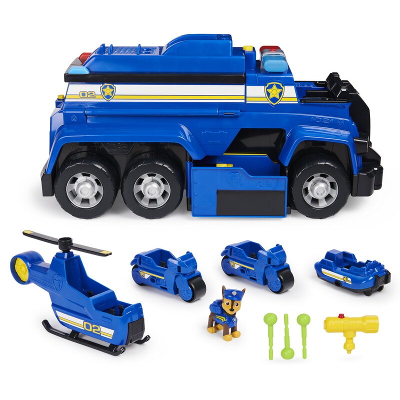 Spin master - set de joaca chase , paw patrol , 5 in 1, ultimate police cruiser, albastru