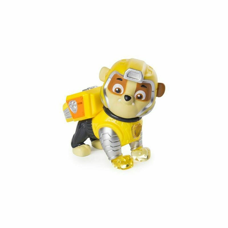 Spin master - figurina rubble , paw patrol , erou cu super puteri