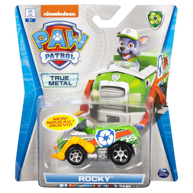 Spin master - macheta rocky , paw patrol , metalica, masina de reciclare