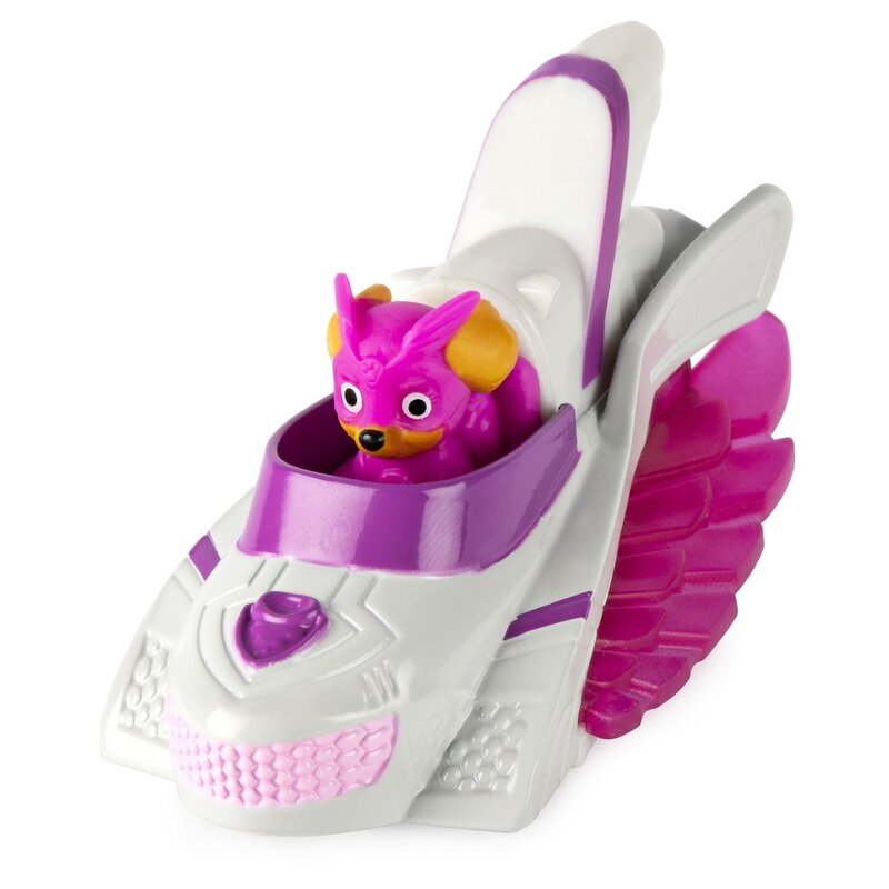 Spin master - masinuta charged up , paw patrol , metalica, cu figurina skye, multicolor
