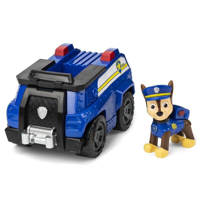 Spin master - figurina chase , paw patrol , cu vehicul