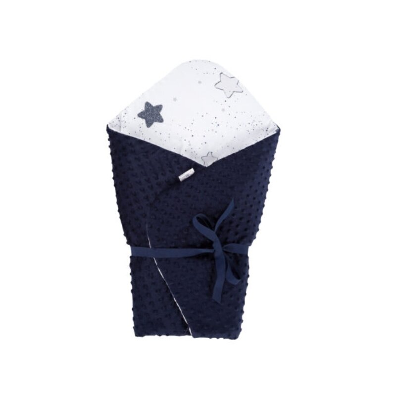 Klups - paturica de infasat my star din bumbac, 75x75 cm, negru