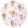 Paturica calduroasa, MimiNu, Pentru scoica, scaun auto/carucior, Cu gluga si urechi, Dimensiune 90x90 cm, Din Minky + Bumbac, Materiale certificate Oeko Tex Standard 100, Design, Little Ballerina Pink - 2