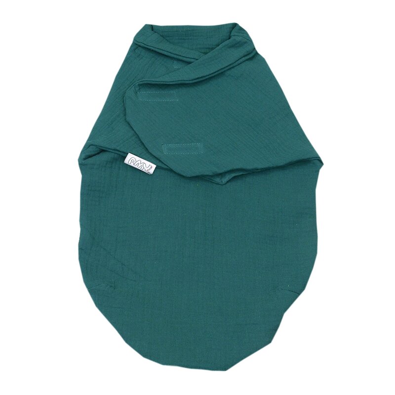 Amy - sistem de infasare baby swaddle puzzle muslin din bumbac, verde