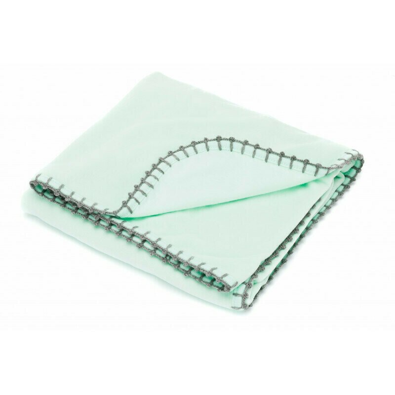Fillikid - paturica din bumbac bio esmeralda, mint,75x100 cm. -