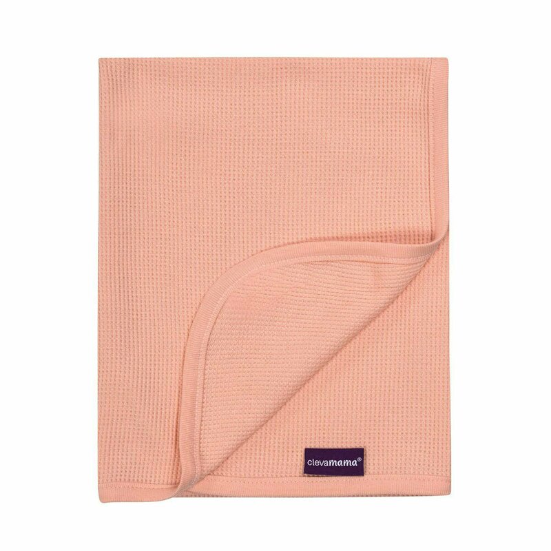 Paturica waffle weave din bumbac, 90x70 cm, portocaliu