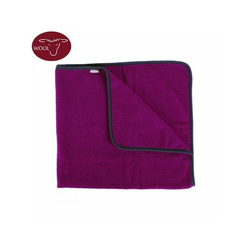 Paturica din lana merinos organica - wool fleece - 90x70 cm - iobio - viola