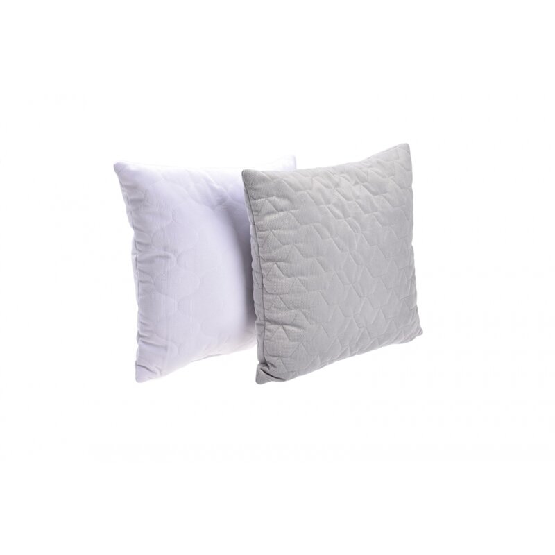 Paturica fermecata - set 2 pernute velvet matlasat alb gri