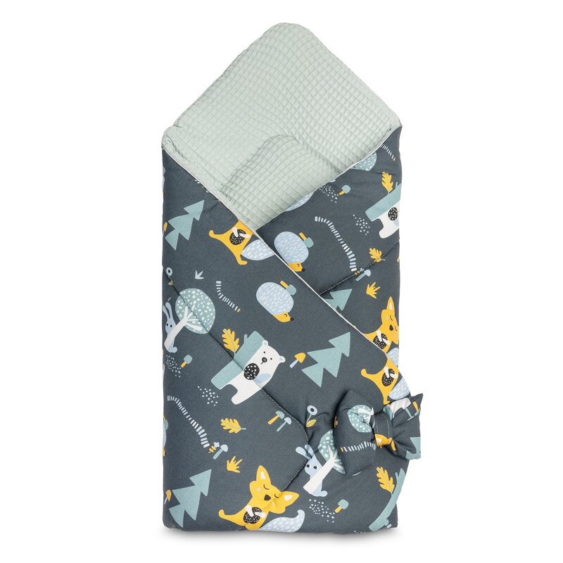 Sensillo - paturica de infasat wafel wrap poiana din bumbac, 75x75 cm