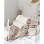 Babyly - Paturica pentru copii, bumbac waffle si in, Bej by , 100x120cm - 6