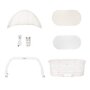 Patut balansoar, Lionelo, Coral, Cu landou ergonomic detasabil, Functie de balansare integrata, Functie de cantar, Sunete si cantece de leagan, Cu roti, Panou tactil sau telecomanda, 0-9 kg, EN 1130:2019+AC:2020,EN 16890:2017+A1:2021, Alb - 10