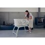 Patut balansoar, Lionelo, Coral, Cu landou ergonomic detasabil, Functie de balansare integrata, Functie de cantar, Sunete si cantece de leagan, Cu roti, Panou tactil sau telecomanda, 0-9 kg, EN 1130:2019+AC:2020,EN 16890:2017+A1:2021, Alb - 27