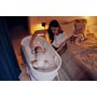 Patut balansoar, Lionelo, Coral, Cu landou ergonomic detasabil, Functie de balansare integrata, Functie de cantar, Sunete si cantece de leagan, Cu roti, Panou tactil sau telecomanda, 0-9 kg, EN 1130:2019+AC:2020,EN 16890:2017+A1:2021, Alb - 35