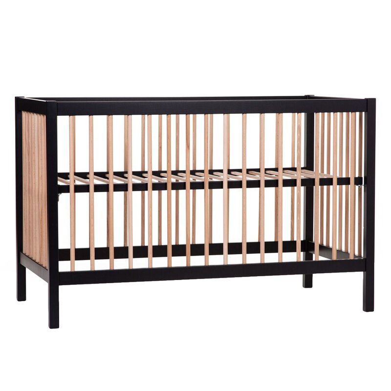 Childhome - Patut Cot 97 Fag 60x120 cm, Natural/Negru