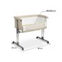Patut co-sleeper, Caretero, Sleep2gether, Pana la 9 kg, Cu sistem de leganare, Cu setare unghiulara, Reglabil in 7 pozitii pe inaltime, Conform cu EN1130, 0-6 luni, Bej - 19
