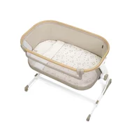 Patut co-sleeper, Jane, Babyside III, Reglabil in 6 pozitii pe inaltime, Cu lenjerie si roti, Pana la 9 kg, 0 luni+, 85x60x66 cm, EN 1130:2019, EN 16890:2017 +A1:2021, Iris