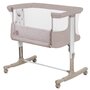 Patut co-sleeper, Lionelo, Aurora, 3 in 1, Cu leganare si setare unghiulara, Include saltea cu densitate T25 si geanta transport, Reglabil in 5 pozitii, Pana la 9 kg, 0 luni+, 85x60x66 cm, Certificari EN 1130:2019+AC:2020, EN 16890:2, Bej - 4