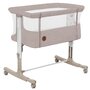 Patut co-sleeper, Lionelo, Aurora, 3 in 1, Cu leganare si setare unghiulara, Include saltea cu densitate T25 si geanta transport, Reglabil in 5 pozitii, Pana la 9 kg, 0 luni+, 85x60x66 cm, Certificari EN 1130:2019+AC:2020, EN 16890:2, Bej - 5