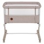 Patut co-sleeper, Lionelo, Aurora, 3 in 1, Cu leganare si setare unghiulara, Include saltea cu densitate T25 si geanta transport, Reglabil in 5 pozitii, Pana la 9 kg, 0 luni+, 85x60x66 cm, Certificari EN 1130:2019+AC:2020, EN 16890:2, Bej - 6