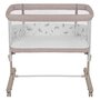 Patut co-sleeper, Lionelo, Aurora, 3 in 1, Cu leganare si setare unghiulara, Include saltea cu densitate T25 si geanta transport, Reglabil in 5 pozitii, Pana la 9 kg, 0 luni+, 85x60x66 cm, Certificari EN 1130:2019+AC:2020, EN 16890:2, Bej - 7