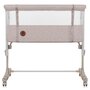 Patut co-sleeper, Lionelo, Aurora, 3 in 1, Cu leganare si setare unghiulara, Include saltea cu densitate T25 si geanta transport, Reglabil in 5 pozitii, Pana la 9 kg, 0 luni+, 85x60x66 cm, Certificari EN 1130:2019+AC:2020, EN 16890:2, Bej - 8