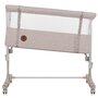 Patut co-sleeper, Lionelo, Aurora, 3 in 1, Cu leganare si setare unghiulara, Include saltea cu densitate T25 si geanta transport, Reglabil in 5 pozitii, Pana la 9 kg, 0 luni+, 85x60x66 cm, Certificari EN 1130:2019+AC:2020, EN 16890:2, Bej - 10